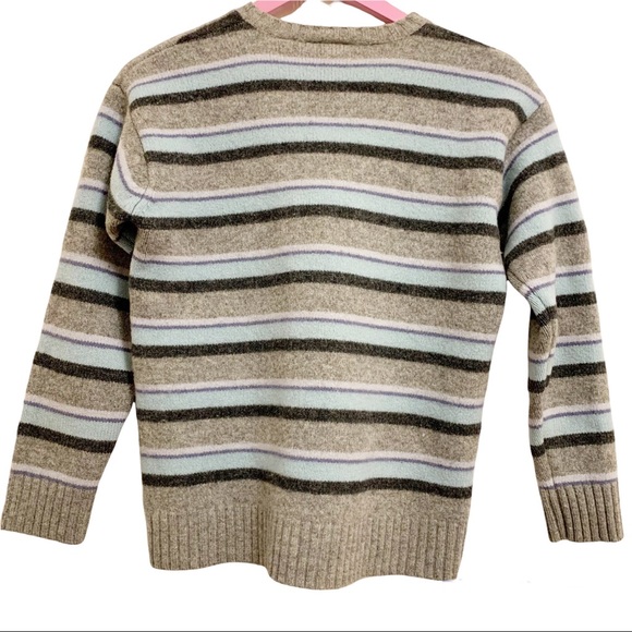 Vintage North Crest Lambswool Crewneck Sweater Stripped Size Small - Picture 2 of 5